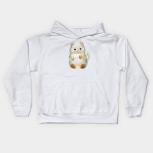 Cute Chubby Glass Cat Design Kids Hoodie